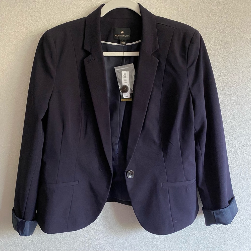 Worthington Navy Blue Blazer